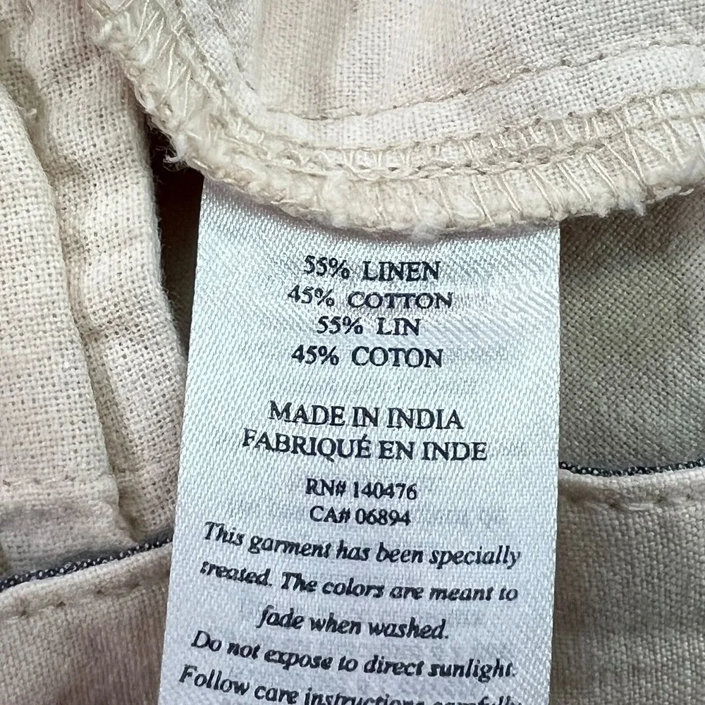 Faherty Shorts Mens 40 Khaki Malibu Chino Linen Cotton 9